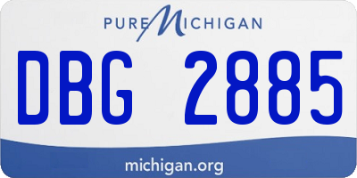 MI license plate DBG2885