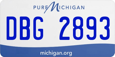 MI license plate DBG2893