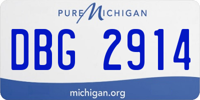 MI license plate DBG2914