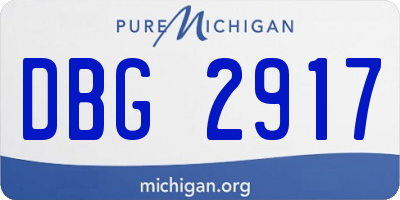 MI license plate DBG2917