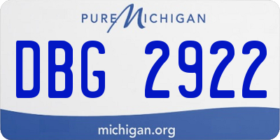 MI license plate DBG2922