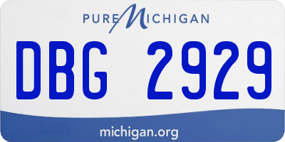 MI license plate DBG2929