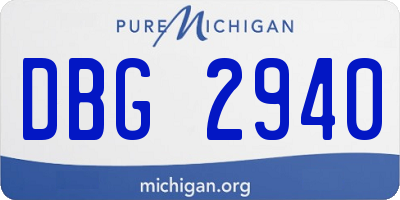 MI license plate DBG2940