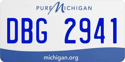 MI license plate DBG2941