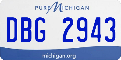 MI license plate DBG2943