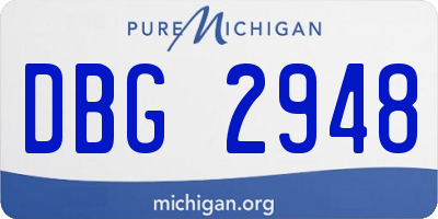 MI license plate DBG2948