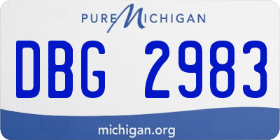 MI license plate DBG2983