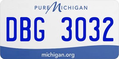 MI license plate DBG3032