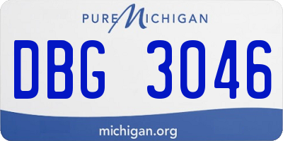 MI license plate DBG3046