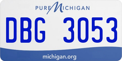 MI license plate DBG3053
