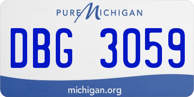 MI license plate DBG3059