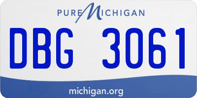 MI license plate DBG3061