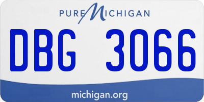 MI license plate DBG3066