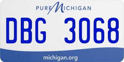 MI license plate DBG3068