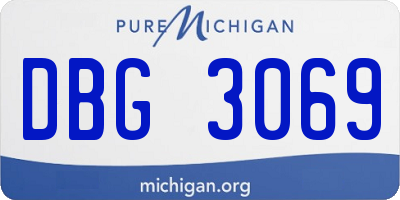 MI license plate DBG3069
