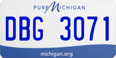 MI license plate DBG3071