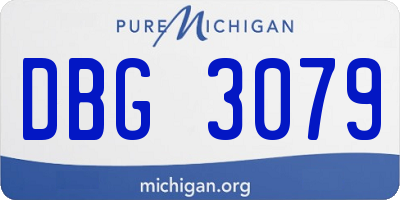 MI license plate DBG3079