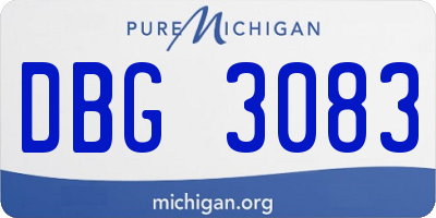 MI license plate DBG3083
