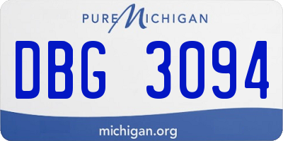 MI license plate DBG3094