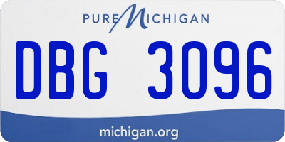 MI license plate DBG3096