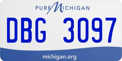 MI license plate DBG3097