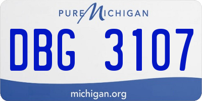 MI license plate DBG3107