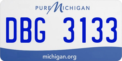 MI license plate DBG3133