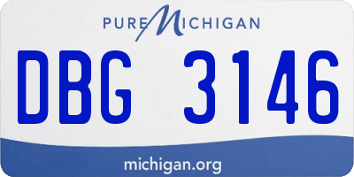 MI license plate DBG3146