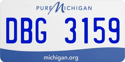 MI license plate DBG3159