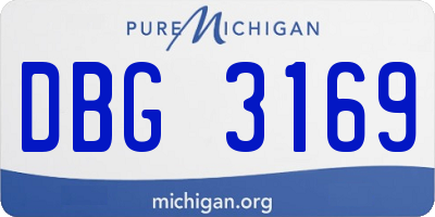 MI license plate DBG3169