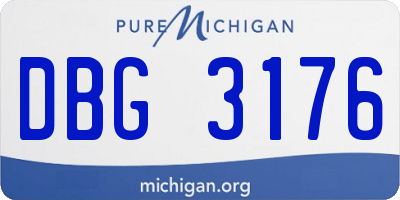 MI license plate DBG3176