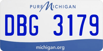 MI license plate DBG3179