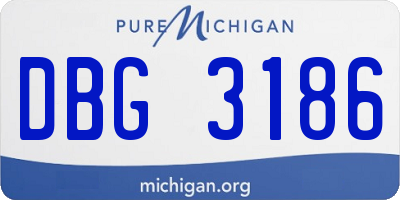 MI license plate DBG3186