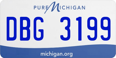 MI license plate DBG3199
