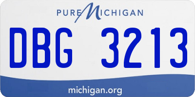 MI license plate DBG3213
