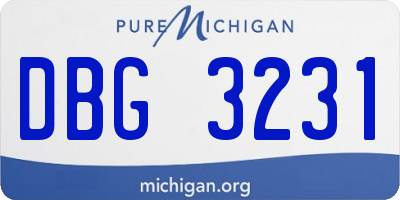 MI license plate DBG3231