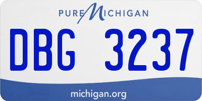 MI license plate DBG3237