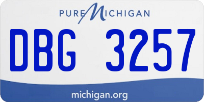 MI license plate DBG3257