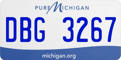 MI license plate DBG3267