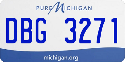 MI license plate DBG3271
