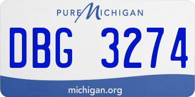 MI license plate DBG3274