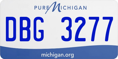 MI license plate DBG3277