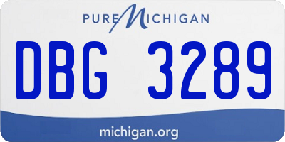 MI license plate DBG3289