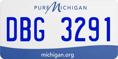 MI license plate DBG3291