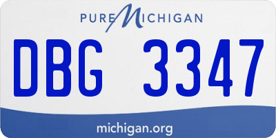 MI license plate DBG3347