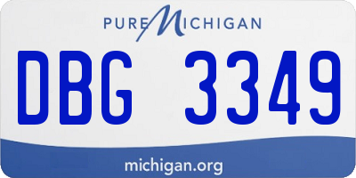 MI license plate DBG3349