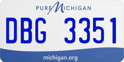 MI license plate DBG3351