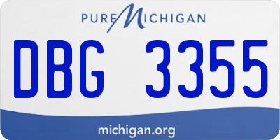 MI license plate DBG3355