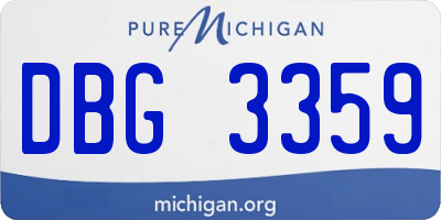 MI license plate DBG3359