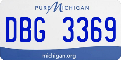 MI license plate DBG3369